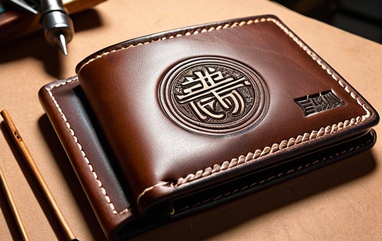 **

"Close-up of a craftsman's hands meticulously laser engraving a custom-designed logo onto a high-quality leather wallet. Focus on the intricate details of the logo being etched into the leather. Soft, diffused lighting to highlight the texture of the leather and the precision of the laser engraving. The logo should represent a modern, minimalist aesthetic, possibly incorporating Chinese characters in a stylized way."

**