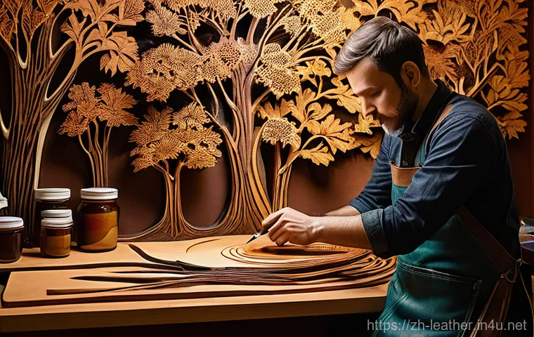 가죽공예 굽기 타입별 도구 사용 - **Prompt 2: Precision Branding with a Heating Press Machine**
    "A crisp, clear shot focusing on a...