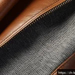 가죽공예 의류 제작 - A stylish leather jacket combining soft knitted fabric and mixed cotton-linen blend, showcasing laye...
